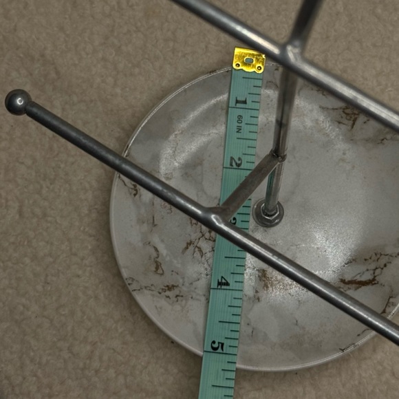 Marshall’s Silver Jewelry Stand with Marble Base - Picture 4 of 7